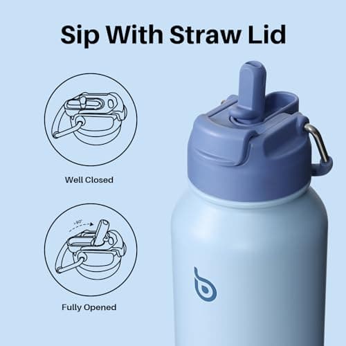 BOTTLE BOTTLE Insulated Water Bottle 950ml Stainless Steel with Straw and Pill Box — view 3