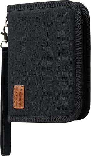Passport Holder Travel Wallet for 2 Passports, RFID Blocking, Black