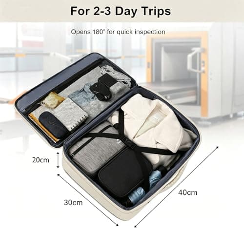MATEIN for New Expandable Ryanair Cabin Bags 40x30x20 Underseat, Travel Rucksack Cabin Size, Ryan Air Bag 40x30x20, Under Seat Flight Backpack, Hand Luggage Backpack for Travelling, Beige — view 5
