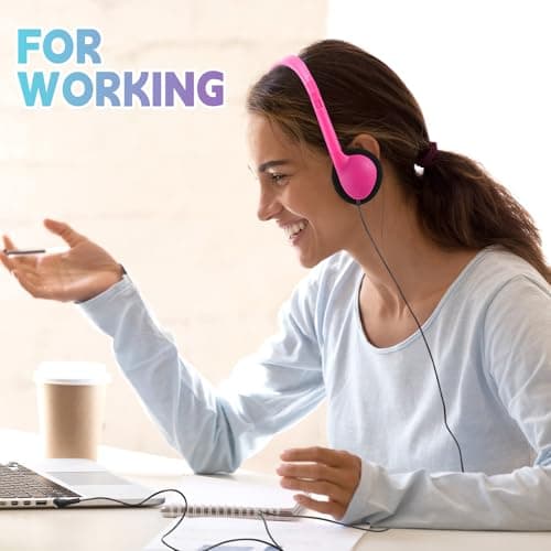 Konohan 12 Pack Headphones Bulk for School Student Classroom Set of Headphones Wire Headset Adjustable with 3.5 mm Jack for Adult (Vivid Color) — view 4