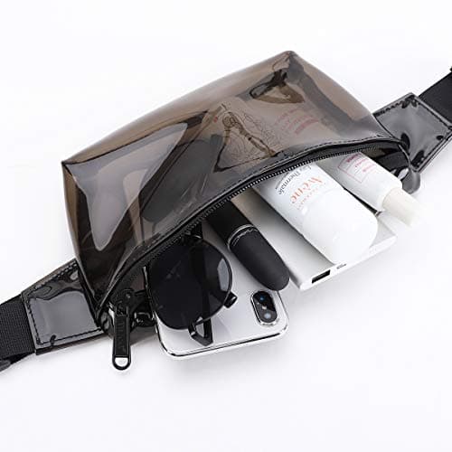 TINYAT Clear Fanny Pack Transparent Women Holographic Bum Bag Waterproof PVC Fashion Waist Belt Bag Sling Pocket Super Lightweight for Concerts Watching Matches Party T1952 — view 4