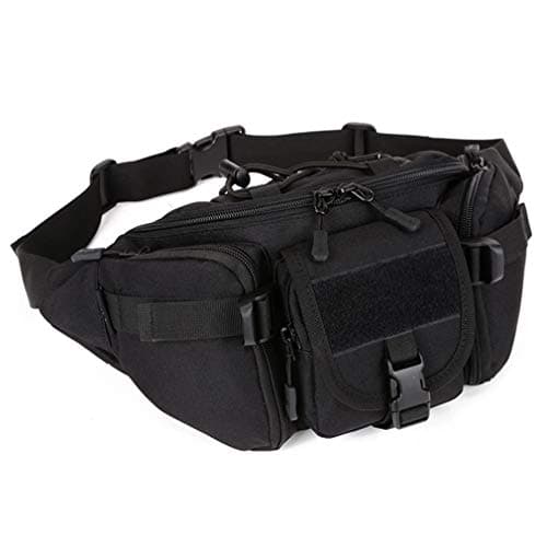 Xieben Outdoors Fanny Waist Bag for Men Women Travel Hiking Running Hip Bum Belt Slim Pack Purse Wallet Cell Phone Pouch Black