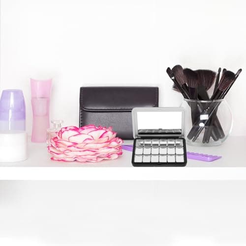 DIY Eyeshadow Storage Box 18 Grids Magnetic Plastic Iron Black — view 5