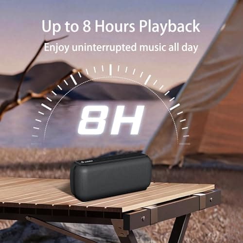 XDOBO X8 II 60W Portable Bluetooth Speaker, IPX5 Waterproof Wireless Speaker with Deep Bass, Bluetooth 5.0, TWS Stereo Pairing, 8H Playtime, TF Card & AUX for Outdoor Party Home — view 5