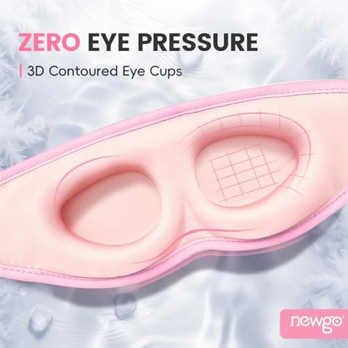 NEWGO Cooling Gel Eye Mask, 3D Blocking Weighted Sleep Mask — view 3