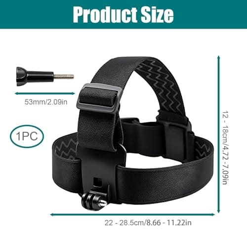 Head Strap Mount for GoPro Hero 13/12/11/10/9/8/7/6/5/4 Session 3+/3/2/1 — view 2