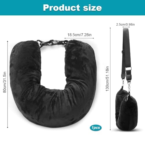 Stuffable Neck Pillow for Travel Travel Neck Pillows With Adjustable Straps — view 2