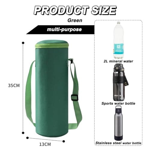 WSXQAZ Wine Cooler Bag, Water Bottle Carrier Bag with Shoulder Strap Insulated & Padded Portable Sports Water Bottle Bags Insulated Bottles Cool Bags for Men Women Hiking — view 2