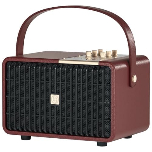 Portable Bluetooth Speaker 240W Peak Power Wireless Speaker Loud (Burgundy)