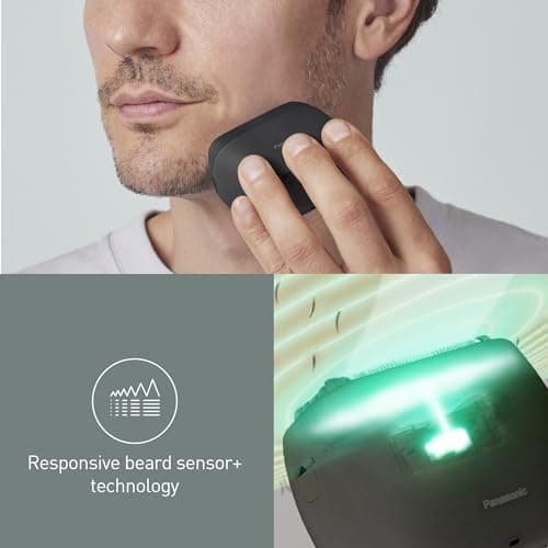 Panasonic ES-PV3B-K811 Series 900s Foil Shaver, Wet & Dry 5-Blade Electric Shaver for Men, Responsive Beard Sensor, USB-C, Carry Case, Matte Black — view 5