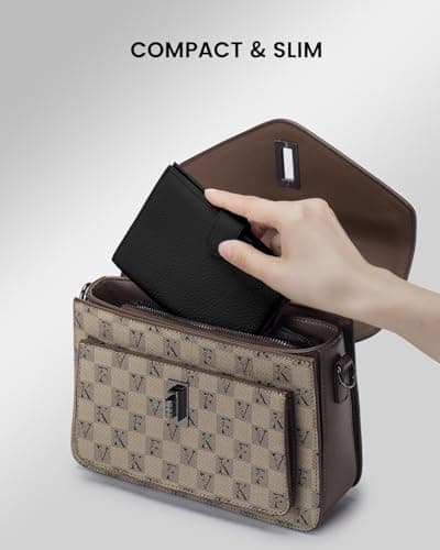 Karmiir RFID Blocking Leather Passport Wallet, Compact Travel Wallet for Women & Men, Black, 9 Compartments, 3 Card Slots, Zippered Coins Pocket, Slim & Portable, Unisex-Adults, Gift Option — view 6