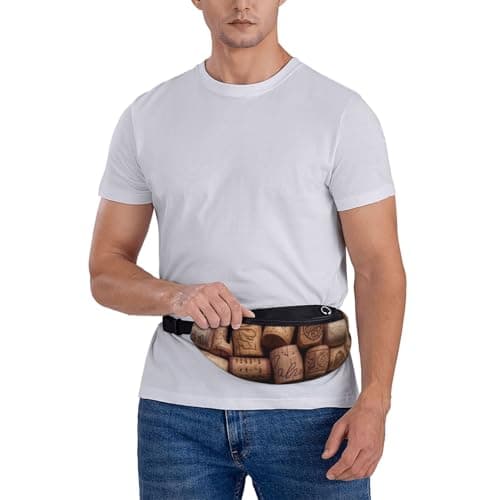 Wine Cork Printed Bumbag Waist Pack with Headphone Hole for Men Women - Adjustable Sport Fanny Bag for Outdoors Workout Hiking — view 5