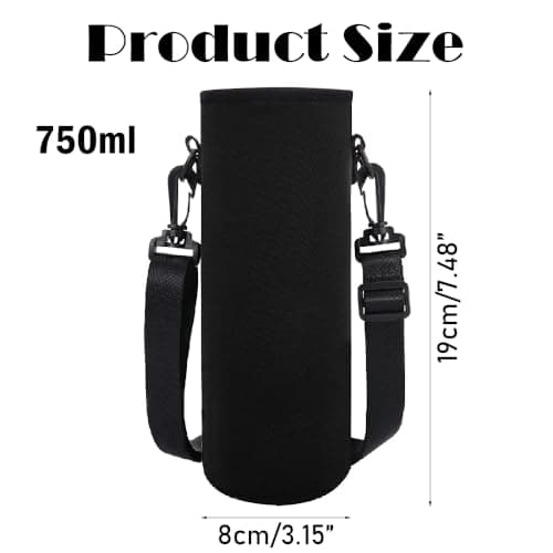 Water Bottle Sleeve Bag Neoprene Pouch for Outdoor Hiking Travel 750ml — view 2