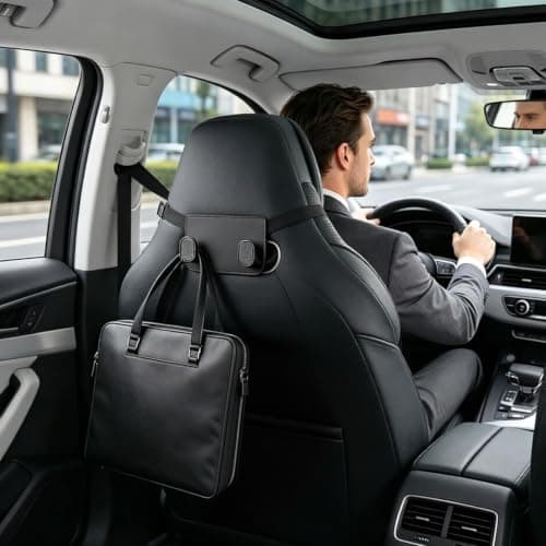 Car Seat Back Storage Hook | Adjustable Universal Headrest Hanger — view 3