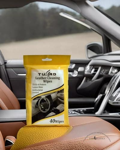 4‑in‑1 Multi‑Purpose Leather Cleaning Wipes | Removes Dirt & Grime | Car, Furniture, Sofas, Jackets, Bags, Shoes & More | Detailer, Protector & Antibacterial Wipes (80 Wipes in 2 Packs) — view 3