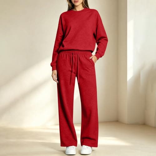 Matching Pjs for Couples Tracksuit Sets Oversized Sweatshirts Sweatpants — view 2