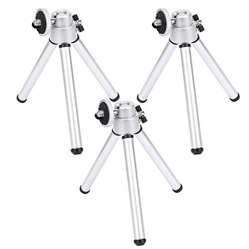 3PCS Mini Telescope Tripod,Universal Foldable Aluminium Alloy Stoving Varnish Mini Antishake Telescopic Tripod,Portable Mini Antishake Telescopic Tripod Stand for Outdoor Travel — view 2