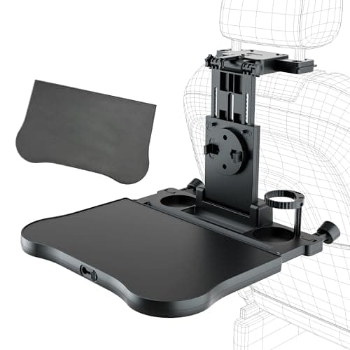 Car Seat Tray Foldable Back Seat Food Table for Kids, Rear Passenger Seat