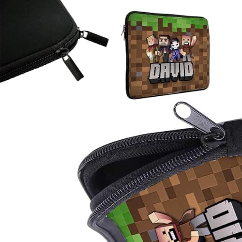 Personalised ANY NAME Cool Pixel Art funny Video Gamer, Gaming Enthusiast Birthday Gift for Kids, Boys, Girls, Back to School, iPad Air/Pro/Mini, Laptop Sleeve/Cover. (14") — view 5