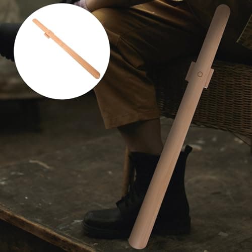 Wooden Long Handle Shoe Horn 55Cm for Seniors Pregnant Women Adults Magnetic Shoe Lifting Helper for Home Use Comfortable for Men and Travel — view 5
