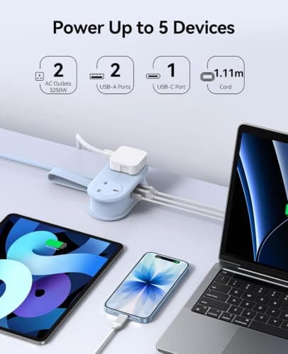 ORICO PD 20W Extension Lead 1.11M with 3 USB Slots (1 USB C) Blue, AP3PRO — view 2
