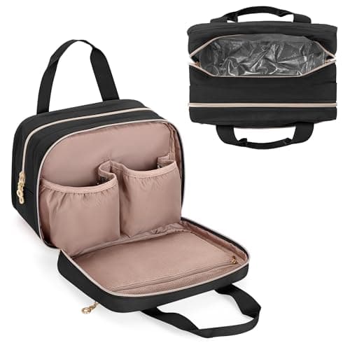 Damero Breast Pump Storage Bag for Hand-Free Wearable Breast Pumps, Black