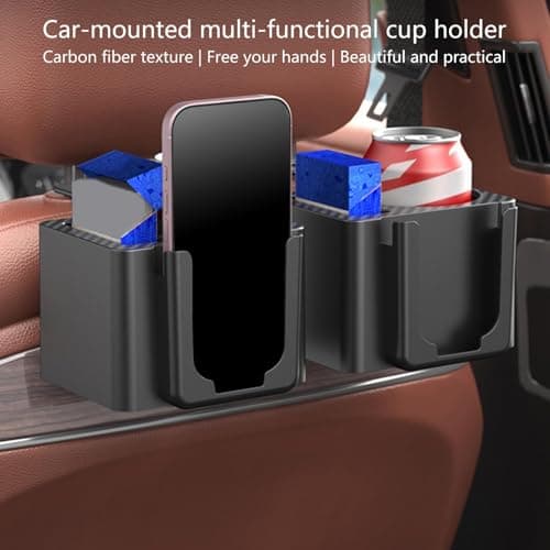 YPBEW General Car Beverage Organizers Multipurpose Storage Compartment Automotive Cup Rack for Travel Commuting Family Trips Spill Proof Car Accessory Organizers — view 2