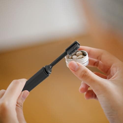 10pcs Black Portable Folding Toothbrush Pp Manual Toothbrush — view 6