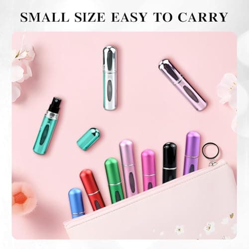 LeeQunQ 5 PCS Perfume Travel Bottle, Refillable Perfume Bottle, Portable Mini Spray Travel Bottles, for Purse Handbag Pocket Luggage - Holiday Essentials — view 4