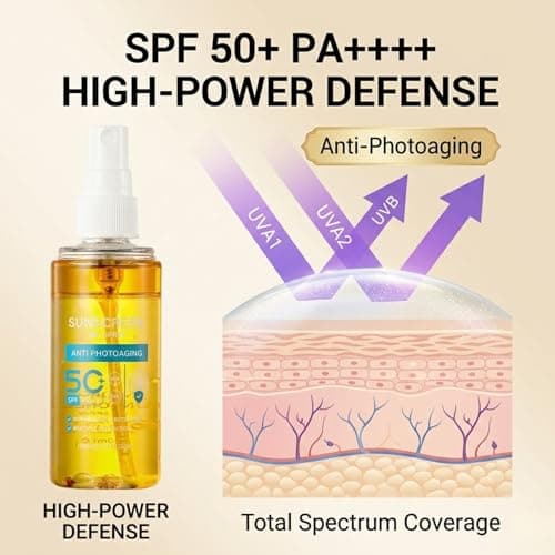 SPF 50+ PA++++ Sunscreen Oil Spray for Face & Body, 100ml — view 2
