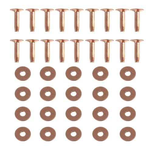 DIY Leather Rivets Kit 10 Sets Alloy Tubular Rivets for Luggage