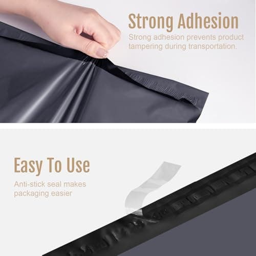 Switory 17x24 Inch Parcel Bags 25Pcs, Strong Large Postal Bags, Heavy Duty Mailing Bags | Tear-Proof, Self-Seal & Waterproof Packaging for Clothes, Postage & Shipping | Grey — view 4