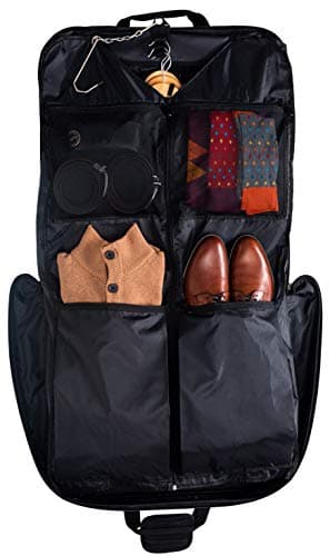 HUGH BUTLER Suit Carrier - Suit Bags for Men - Travel Garment Bags for 3 XL Suits - Suit Cover for a Businessman - Black Luggage Bag - Clothes Without Creases — view 3