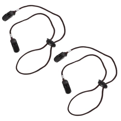 Adjustable Multi-function Hat Clips 2pcs Anti-lost Strap Brown