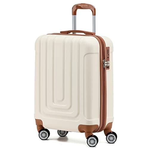 Flight Knight Premium Hard Shell Lightweight Cabin Suitcase - 8 Spinner Wheels - Built-in TSA Lock & USB Port - Luggage Approved for Over 100 Airlines Including Ryanir (Priority) - 55x40x20cm