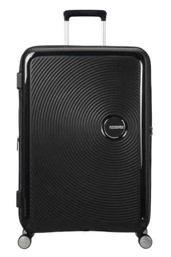 American Tourister Soundbox - Hard Shell Suitcase 77 cm Large - Trolley Suitcase with 4 Wheels, TSA Lock, Expandable & Light - 97/110 L - Black (Bass Black) — view 2