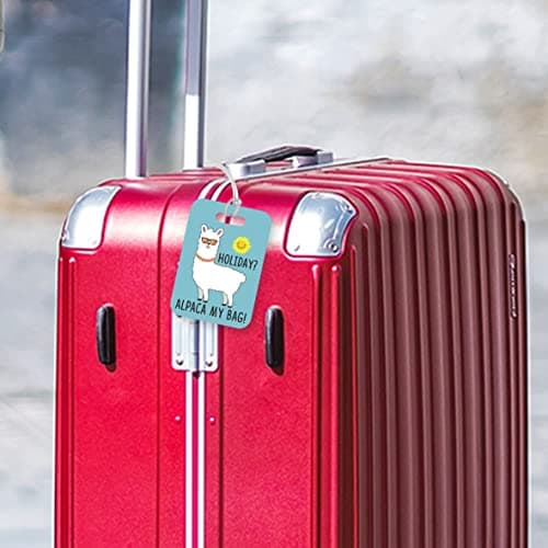LT097 Holiday? Alpaca My Bag! Novelty Funny Unique Designer Gift Glossy Plastic Suitcase Luggage Tag — view 5