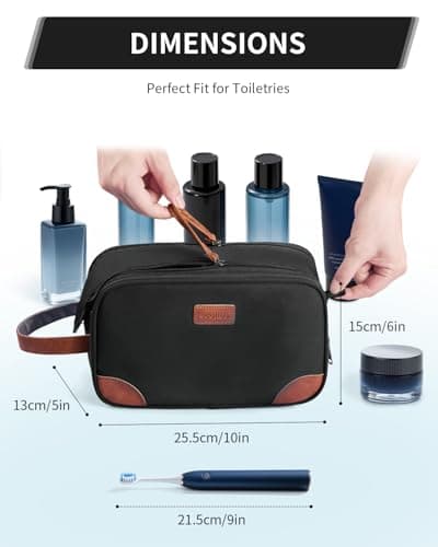 ECOHUB Toiletry Bag for Full Size Toiletries Nylon Wash Bag for Men — view 6