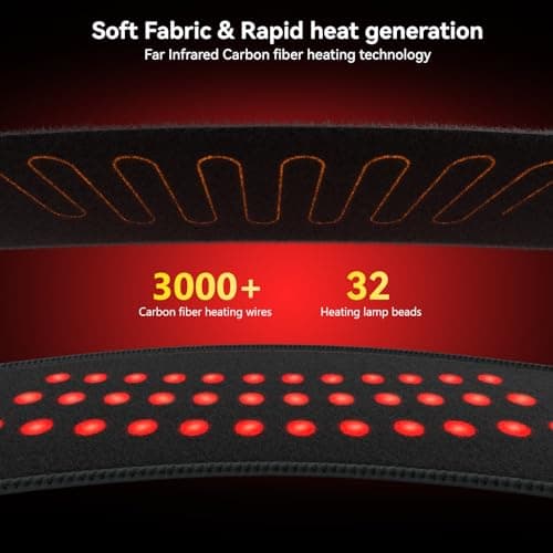 Cordless Neck Heating Pad with Massage 3000mAh Portable Neck Warmer Pain Relief, Heated Wrap 3 Heat & Massage Setting Heat Therapy Soothing Warmth Soreness Stiffness for Women Men — view 6