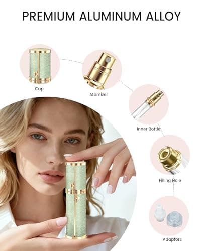 Perfume Atomisers Refillable Travel Spray Bottle 5ml Mini Atomiser Jade — view 6