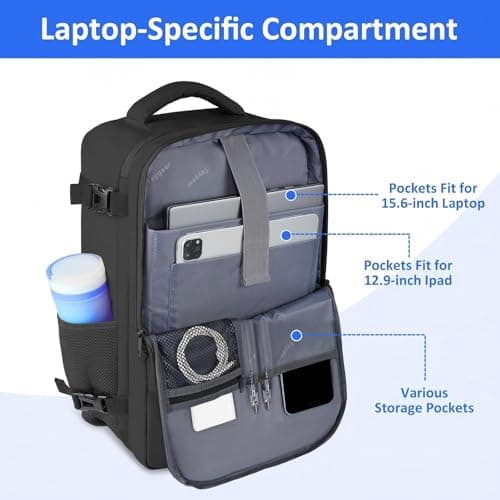 Taygeer Ryanair Cabin Bags 40x30x20 Underseat, Travel Backpack Cabin Size — view 3
