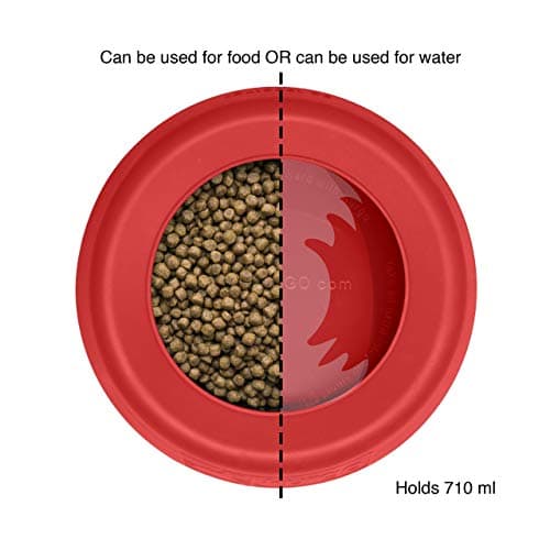 Kurgo Splash Free Wander Dog Water Bowl, 710ml, Chili Red — view 5