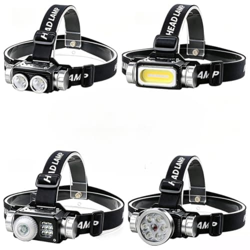 Hoppipola Rechargeable COB LED Headlamp with Dual Light Sources, 7 Light Modes, 90° Adjustable, IPX4 Waterproof, USB-C Quick Charge for Camping and Hiking — view 4