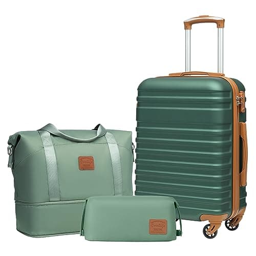 COOLIFE 3-Piece Suitcase Set, 20 inch Luggage Set for EasyJet, Lightweight