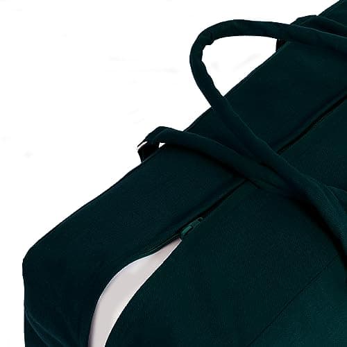 Yoga Studio Yoga Kit Bag | YKK Full Zipp Fastening Carrier Equipment Bag | Cotton Yoga & Pilates Unisex Mat Bag with Storage Pocket Compartments for Mats & Accessories | Fits Most Mat Sizes - Teal — view 4