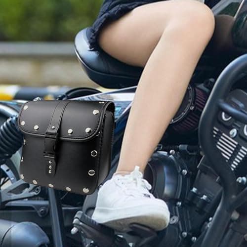Motorcycle Throw Over Saddlebags, Motorcycle Saddle Pannier Side Bag, Storage Tool Bag with Multiple Separation Layers for Sports, and Cruise Motorcycles — view 3