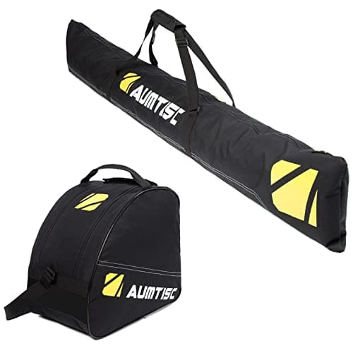 AUMTISC Ski Bag Ski and Boot Bag Combo for 1 Pair of Skis