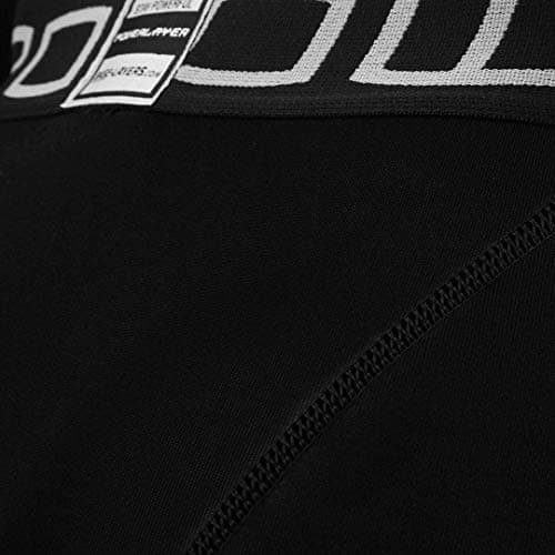 PowerLayer Thermal Base Layer Kids - Compression Skins for Boys and Girls - Leggings or Tights for Football Running & Other Sports - 10-12 Years - Black Stealth — view 4