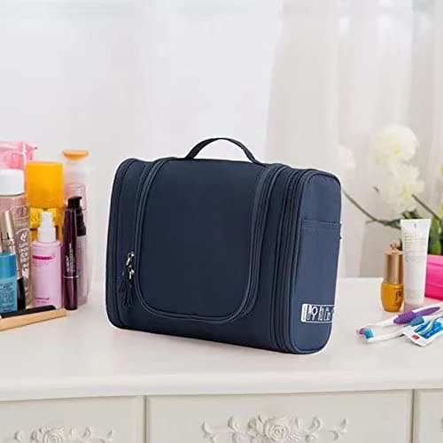 Travel Hanging Toiletry Bag for Women and Men, Toiletries Organizer, Bathroom Shaving Kit for Cosmetics, Makeup Case Wash Bag (Gold R) — view 4