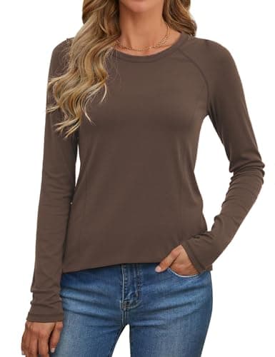 Crewhpo Womens Base Layer Shirt Long Sleeve Thermal Undershirt Layering Top